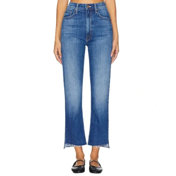 MOTHER High Waisted Rider Ankle Step Fray Loafers And Lassos Jeans Size 27 NWOT - Picture 1 of 14